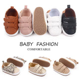Baby Casual Sneakers 0–12M – Spring & Autumn Soft PU/TPR Sole Anti-Slip Toddler Shoes,