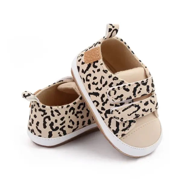 Baby Casual Sneakers 0–12M – Spring & Autumn Soft PU/TPR Sole Anti-Slip Toddler Shoes,