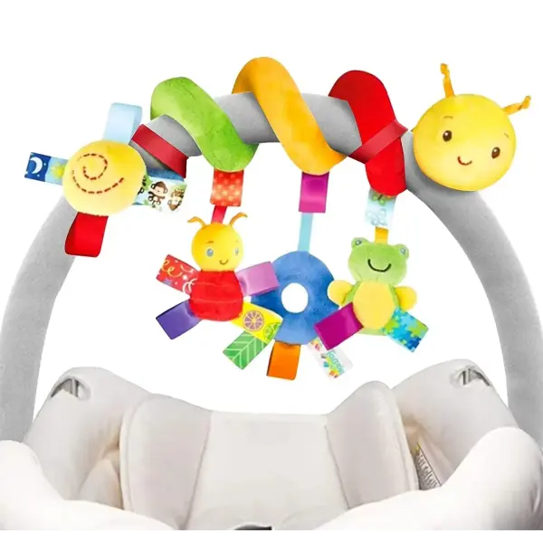 Baby Crib Hanging Rattles Toys Car Seat Toy Soft Mobiles Stroller Crib Cot Spiral Toy Pram Hanging Dolls for Babies