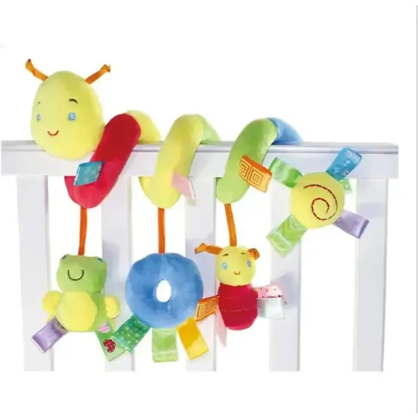 Baby Crib Hanging Rattles Toys Car Seat Toy Soft Mobiles Stroller Crib Cot Spiral Toy Pram Hanging Dolls for Babies
