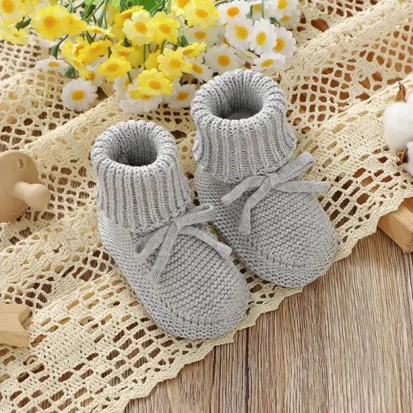 Baby First Walkers Shoes 0-18m Solid Color Knitted Newborn Boys Girls Indoor Outdoor Prewalkers Comfortable Soft Soled