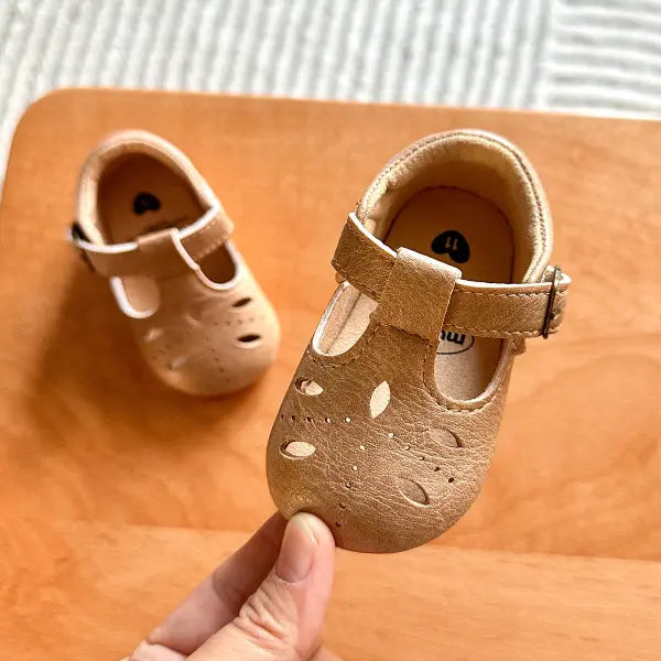 Baby Girls Shoes Multicolour Princess Toddlers Shoes Soft Soled Non-Slip Crib Shoes First Walkers 0-18M - Champagne