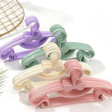 10pcs Kids Clothes Hanger Set Cute Baby Display Rack & Adjustable Clip Hangers
