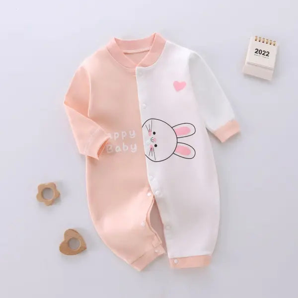Baby Jumpsuit 0–12 Months – Newborn Boys & Girls Romper Overalls Fashion Bodysuit - 5 / 6M