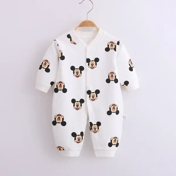 Baby Jumpsuit 0–12 Months – Newborn Boys & Girls Romper Overalls Fashion Bodysuit - 1 / 6M