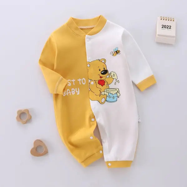 Baby Jumpsuit 0–12 Months – Newborn Boys & Girls Romper Overalls Fashion Bodysuit - 6 / 12M