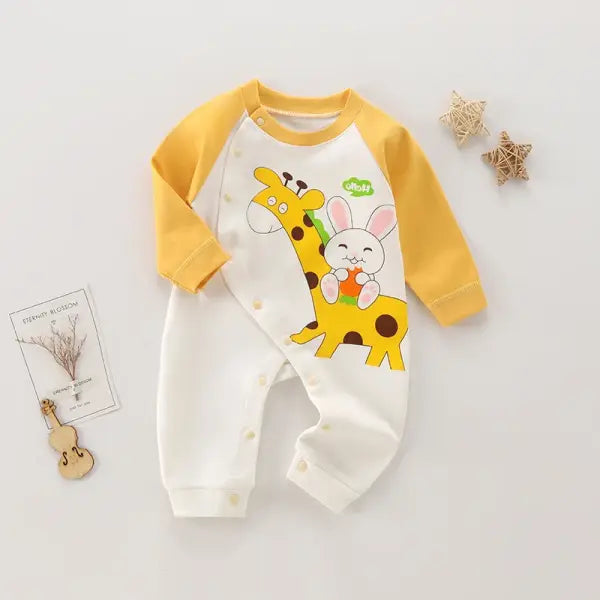 Baby Jumpsuit 0–12 Months – Newborn Boys & Girls Romper Overalls Fashion Bodysuit - 3 / 12M