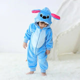 Baby Kigurumi Stitch Romper – Cartoon Animal Jumpsuit for Infants & Toddlers Boys & Girls Cosplay Pajamas