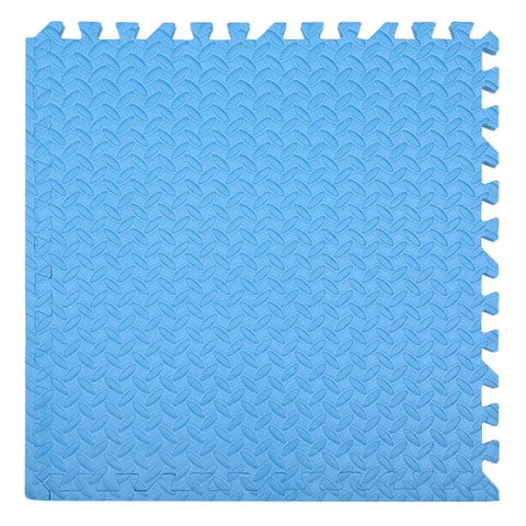 Baby Puzzle Floor Mat - EVA Foam Educational Play Mat - Blue / 16 Pieces