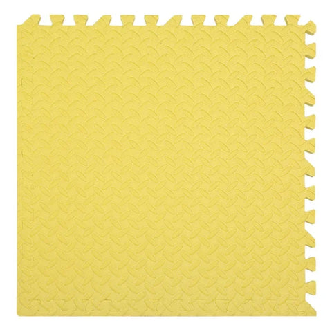 Baby Puzzle Floor Mat - EVA Foam Educational Play Mat - Yellow / 16 Pieces