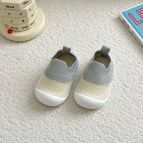 Baby Shoes Anti-slip Breathable Infant Crib Floor Socks with Rubber Sole for Children Girls Boys Mesh Shoes Soft Bottom