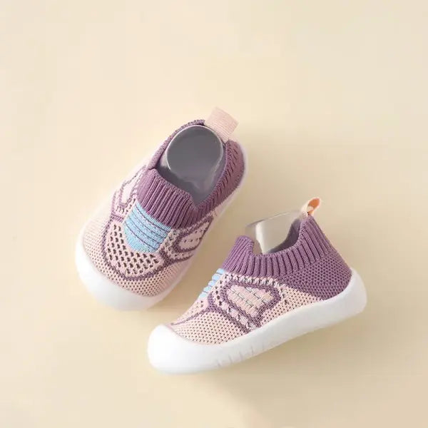 Baby Shoes Anti-slip Breathable Infant Crib Floor Socks with Rubber Sole for Children Girls Boys Mesh Shoes Soft Bottom