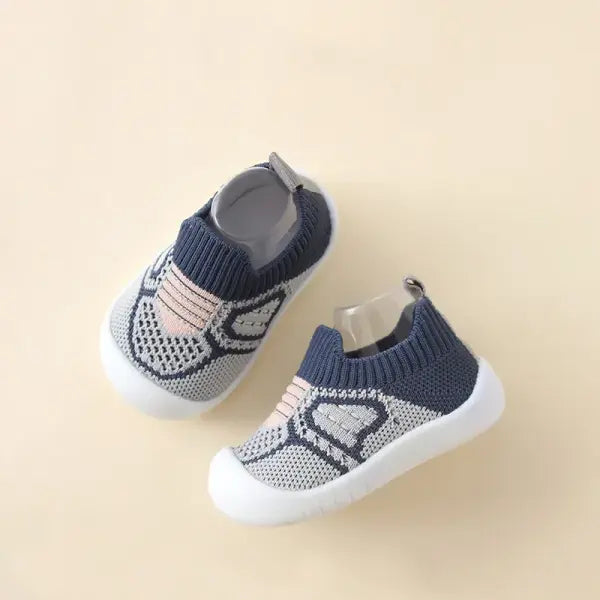 Baby Shoes Anti-slip Breathable Infant Crib Floor Socks with Rubber Sole for Children Girls Boys Mesh Shoes Soft Bottom