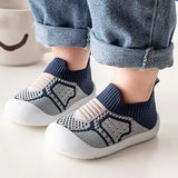 Baby Shoes Anti-slip Breathable Infant Crib Floor Socks with Rubber Sole for Children Girls Boys Mesh Shoes Soft Bottom