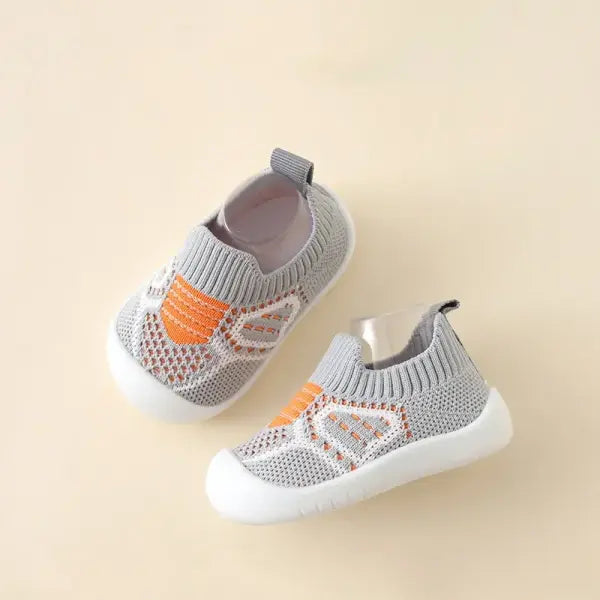 Baby Shoes Anti-slip Breathable Infant Crib Floor Socks with Rubber Sole for Children Girls Boys Mesh Shoes Soft Bottom