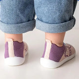 Baby Shoes Anti-slip Breathable Infant Crib Floor Socks with Rubber Sole for Children Girls Boys Mesh Shoes Soft Bottom