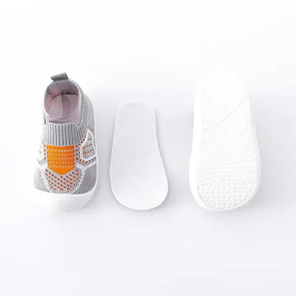 Baby Shoes Anti-slip Breathable Infant Crib Floor Socks with Rubber Sole for Children Girls Boys Mesh Shoes Soft Bottom
