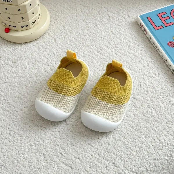Baby Shoes Anti-slip Breathable Infant Crib Floor Socks with Rubber Sole for Children Girls Boys Mesh Shoes Soft Bottom