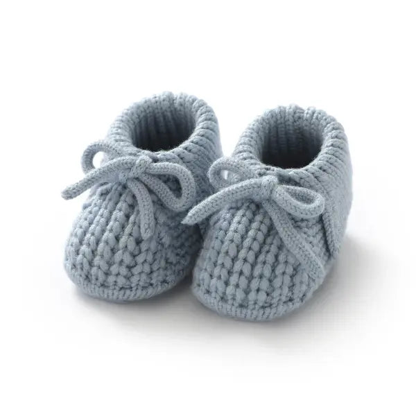 Baby Knitted Shoes 0–18M – Breathable Infant Bed Footwear Cute Turn-Down Walk Boots for Boys & Girls - HD82W3276ASL