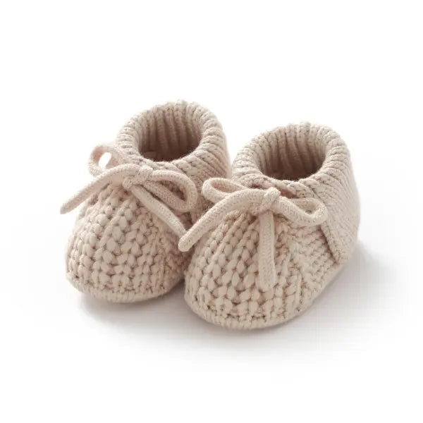 Baby Knitted Shoes 0–18M – Breathable Infant Bed Footwear Cute Turn-Down Walk Boots for Boys & Girls - HD82W3276KK