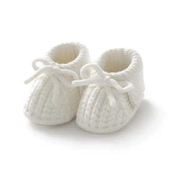 Baby Knitted Shoes 0–18M – Breathable Infant Bed Footwear Cute Turn-Down Walk Boots for Boys & Girls - HD82W3276MB