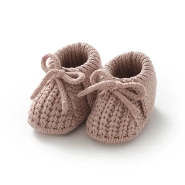 Baby Knitted Shoes 0–18M – Breathable Infant Bed Footwear Cute Turn-Down Walk Boots for Boys & Girls - HD82W3276FS
