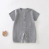 Baby Short Sleeve Jumpsuit – Summer Breathable Mesh Suit for Newborns Boys & Girls - Gy / 66Size(3-6Months)