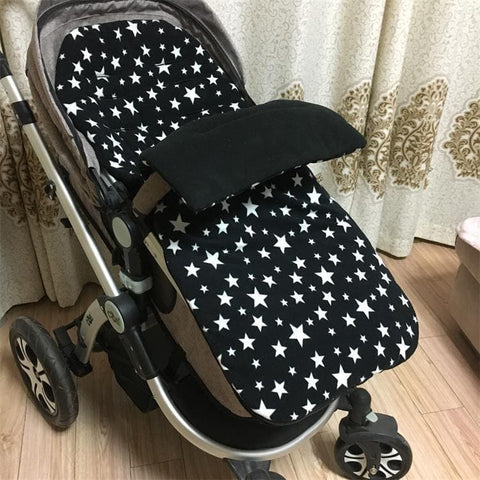 Baby Stroller Sleeping Bag for Winter – Keep Your Baby Warm - A black