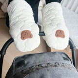 Baby stroller warm gloves Mobile phone touch screen handle windproof waterproof gloves with velvet handle pocket