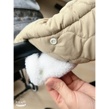 Baby stroller warm gloves Mobile phone touch screen handle windproof waterproof gloves with velvet handle pocket