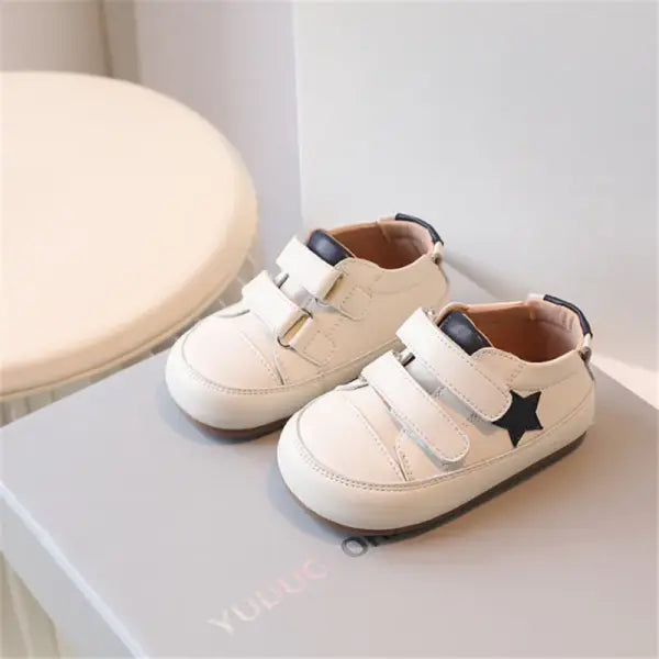 Baby & Toddler Shoes 0–5 Years – Microfiber Leather Soft Sole Sneakers for Boys & Girls Star Design Outdoor Fashion