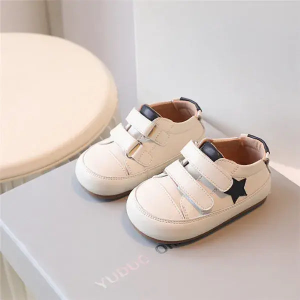 Baby & Toddler Shoes 0–5 Years – Microfiber Leather Soft Sole Sneakers for Boys & Girls Star Design Outdoor Fashion