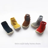 Baby Walking Shoes – Spring & Autumn Solid Color Anti-Slip Floor Socks for Boys & Girls