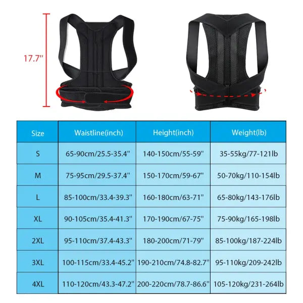 Back Brace Posture Corrector for Women & Men Adjustable Back Lumbar Support Belt Shoulder Posture Support for Improve