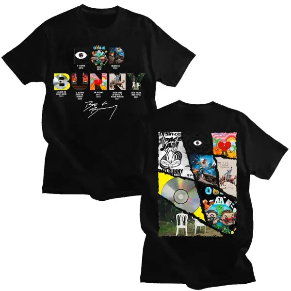 Bad Bunny Cotton T-Shirt – Vintage Funny Frog Graphic Tee for Men & Women Y2K Aesthetic - black / XXL