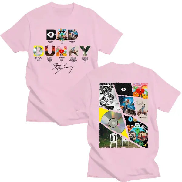 Bad Bunny Cotton T-Shirt – Vintage Funny Frog Graphic Tee for Men & Women Y2K Aesthetic - pink / XXL