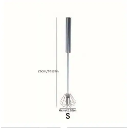 Baking Tool Whisk Stainless Steel Thickened Mixer Semi-Automatic Egg Beater Manual Mini Silicone Whisk - S- / China