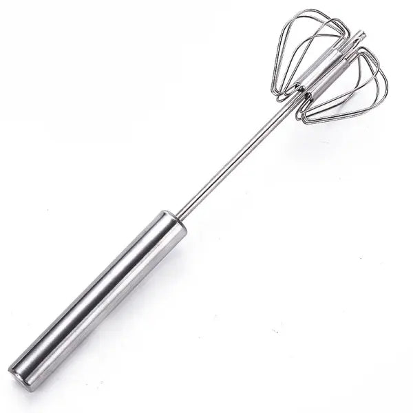 Baking Tool Whisk Stainless Steel Thickened Mixer Semi-Automatic Egg Beater Manual Mini Silicone Whisk - Semi-automatic
