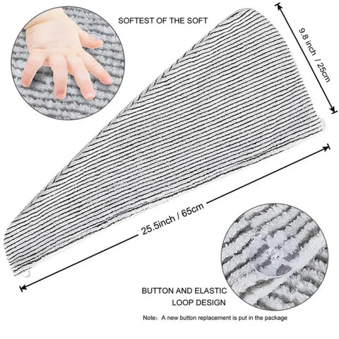 Bamboo Charcoal Fiber Hair Towel - Quick Drying & Anti-Frizz Turban Wrap for Women