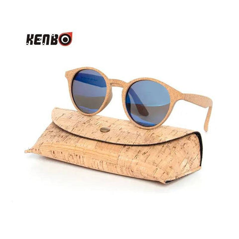 Bamboo Sunglasses - Kenbo’s Stylish Oval Wood Grain Sunglasses - C1 (with case) / As Picture