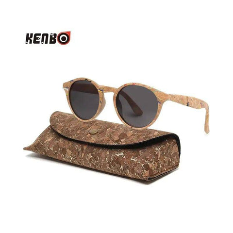 Bamboo Sunglasses - Kenbo’s Stylish Oval Wood Grain Sunglasses - C10 (with case) / As Picture