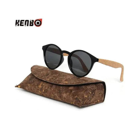 Bamboo Sunglasses - Kenbo’s Stylish Oval Wood Grain Sunglasses - C11 (with case) / As Picture