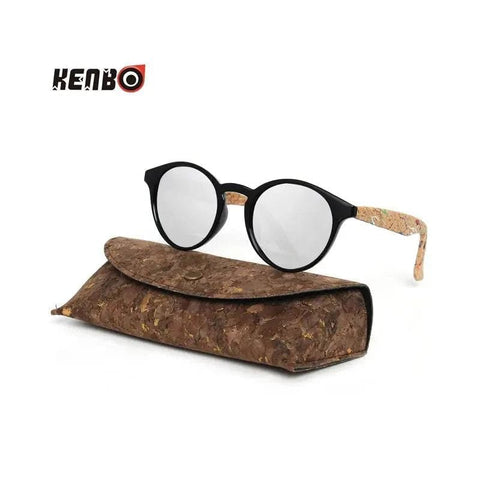 Bamboo Sunglasses - Kenbo’s Stylish Oval Wood Grain Sunglasses - C12 (with case) / As Picture