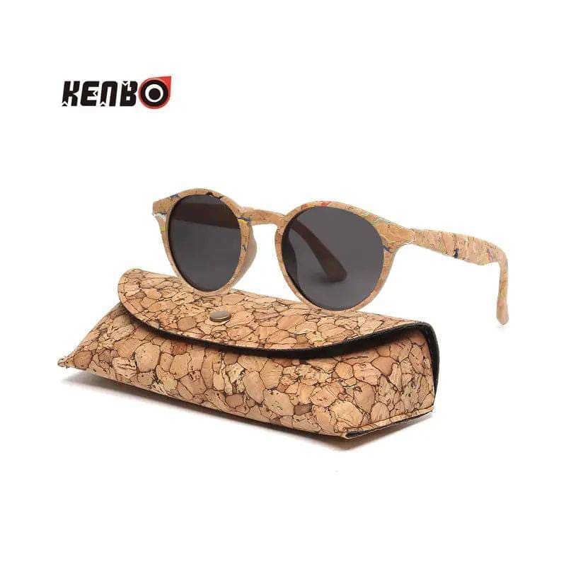 Bamboo Sunglasses - Kenbo’s Stylish Oval Wood Grain Sunglasses - C14 (with case) / As Picture