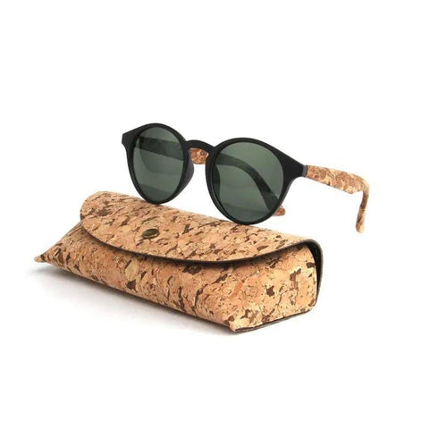 Bamboo Sunglasses - Kenbo’s Stylish Oval Wood Grain Sunglasses - C18(with case) / As Picture