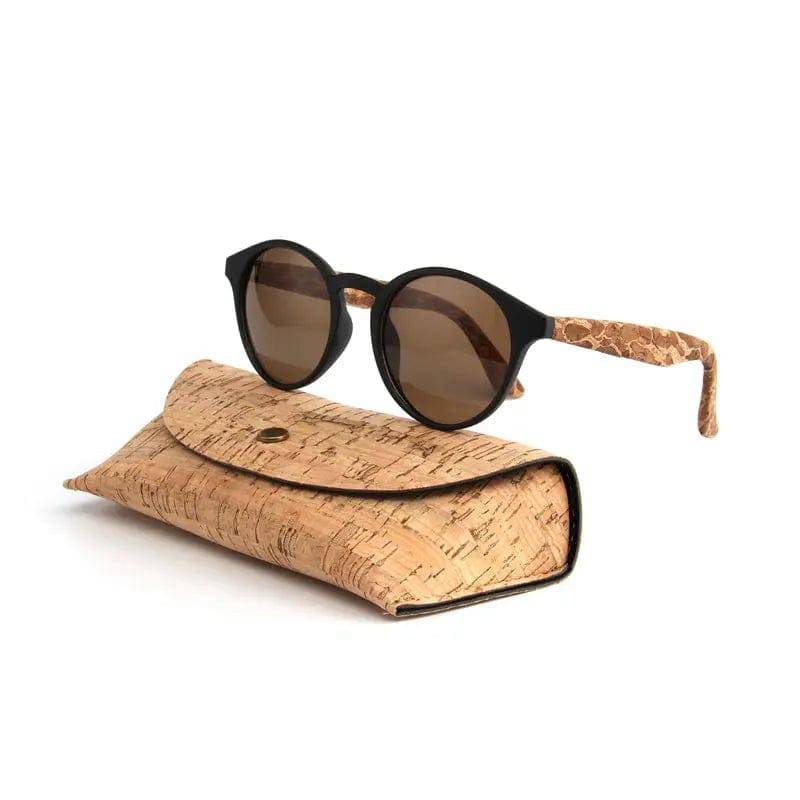 Bamboo Sunglasses - Kenbo’s Stylish Oval Wood Grain Sunglasses - C24(with case) / As Picture