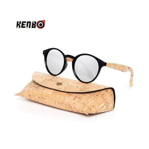 Bamboo Sunglasses - Kenbo’s Stylish Oval Wood Grain Sunglasses - C4 (with case) / As Picture