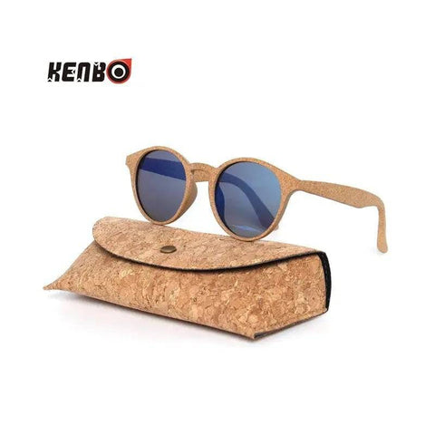 Bamboo Sunglasses - Kenbo’s Stylish Oval Wood Grain Sunglasses - C5 (with case) / As Picture