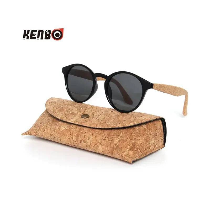 Bamboo Sunglasses - Kenbo’s Stylish Oval Wood Grain Sunglasses - C7 (with case) / As Picture