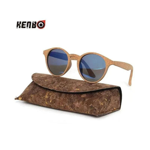 Bamboo Sunglasses - Kenbo’s Stylish Oval Wood Grain Sunglasses - C9 (with case) / As Picture